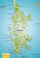 Карта Тайланда с островами Пхукет -туры milletour.ru